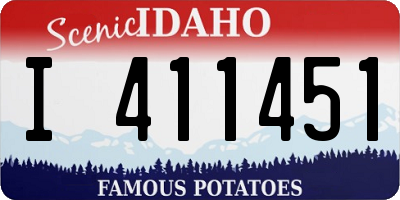 ID license plate I411451