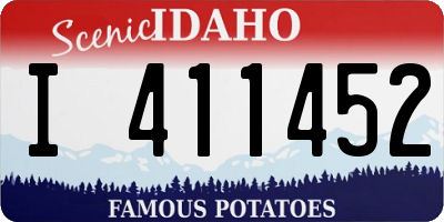 ID license plate I411452