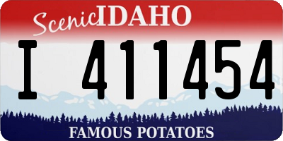 ID license plate I411454
