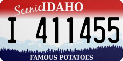 ID license plate I411455