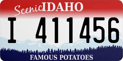 ID license plate I411456
