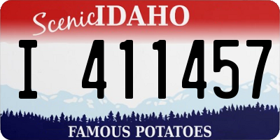 ID license plate I411457