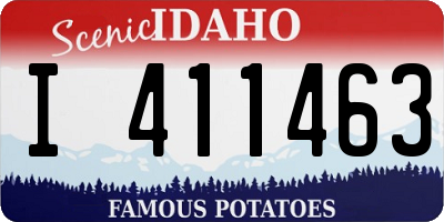 ID license plate I411463