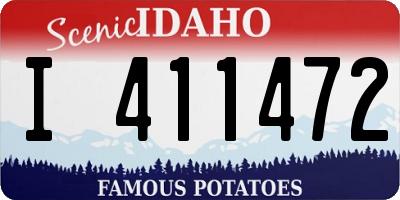 ID license plate I411472