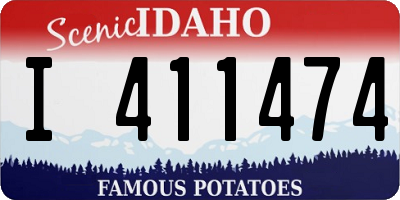 ID license plate I411474