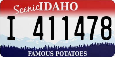 ID license plate I411478