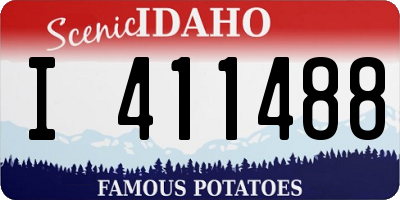 ID license plate I411488