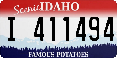 ID license plate I411494