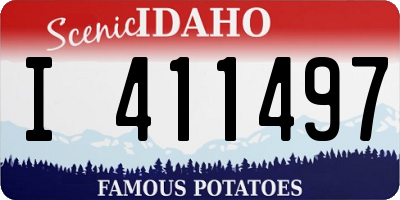 ID license plate I411497