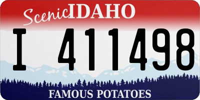 ID license plate I411498