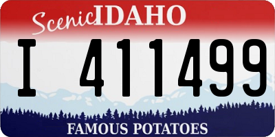 ID license plate I411499