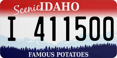 ID license plate I411500