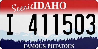 ID license plate I411503