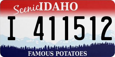 ID license plate I411512