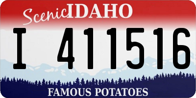 ID license plate I411516