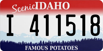 ID license plate I411518