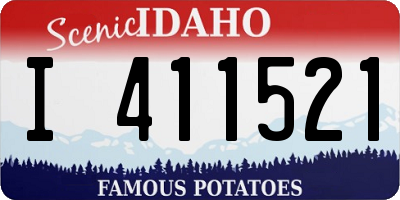ID license plate I411521