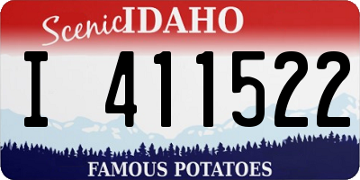 ID license plate I411522