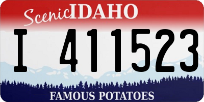 ID license plate I411523