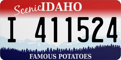 ID license plate I411524