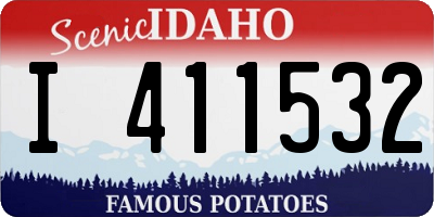 ID license plate I411532