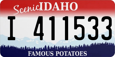 ID license plate I411533