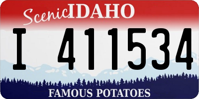 ID license plate I411534