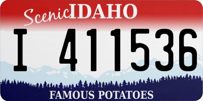 ID license plate I411536