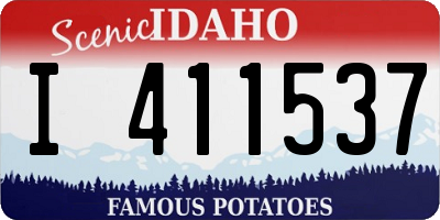 ID license plate I411537