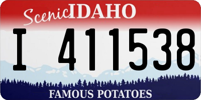 ID license plate I411538