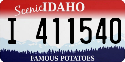 ID license plate I411540