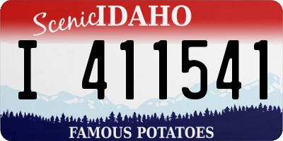 ID license plate I411541