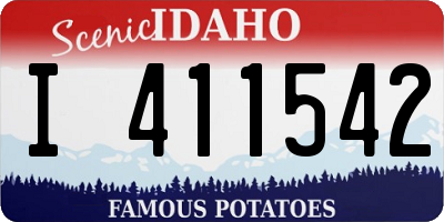 ID license plate I411542