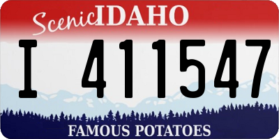 ID license plate I411547