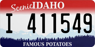 ID license plate I411549