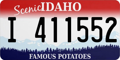 ID license plate I411552