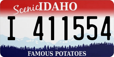 ID license plate I411554