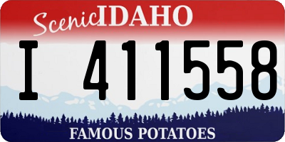 ID license plate I411558