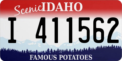 ID license plate I411562