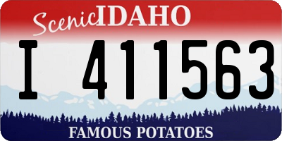 ID license plate I411563