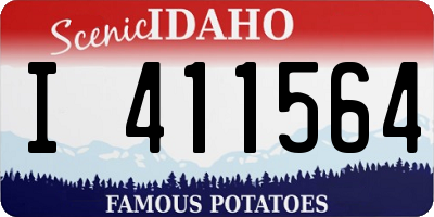 ID license plate I411564