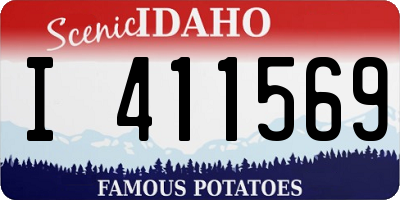 ID license plate I411569