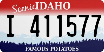 ID license plate I411577