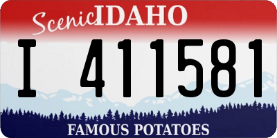 ID license plate I411581