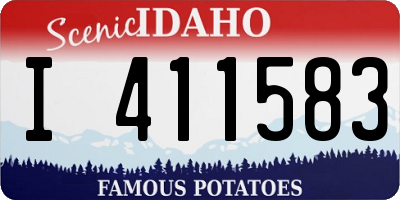 ID license plate I411583