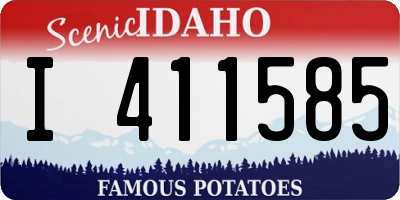ID license plate I411585