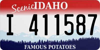 ID license plate I411587