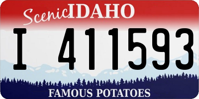 ID license plate I411593