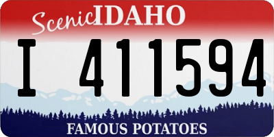 ID license plate I411594