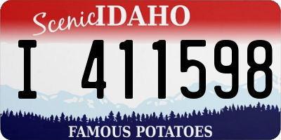 ID license plate I411598